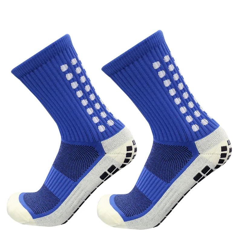 New Football Socks Men and Women Sports Socks Non-Slip Silicone Bottom Soccer Basketball Grip Socks