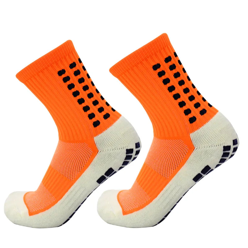 New Football Socks Men and Women Sports Socks Non-Slip Silicone Bottom Soccer Basketball Grip Socks