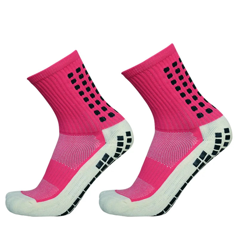 New Football Socks Men and Women Sports Socks Non-Slip Silicone Bottom Soccer Basketball Grip Socks