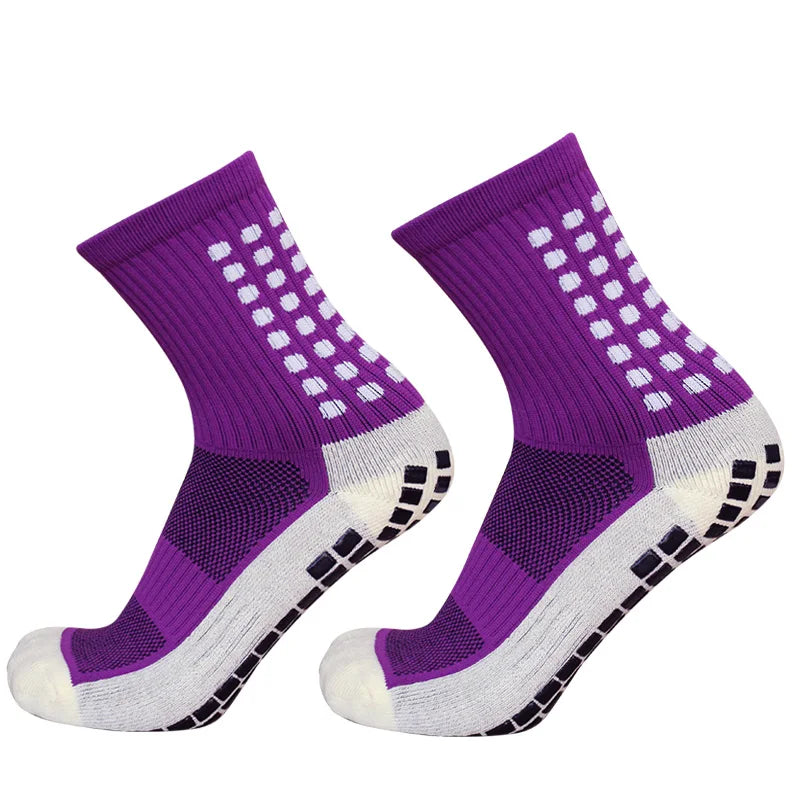 New Football Socks Men and Women Sports Socks Non-Slip Silicone Bottom Soccer Basketball Grip Socks