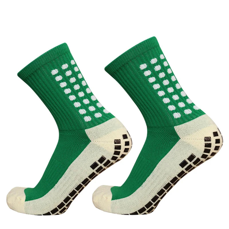 New Football Socks Men and Women Sports Socks Non-Slip Silicone Bottom Soccer Basketball Grip Socks