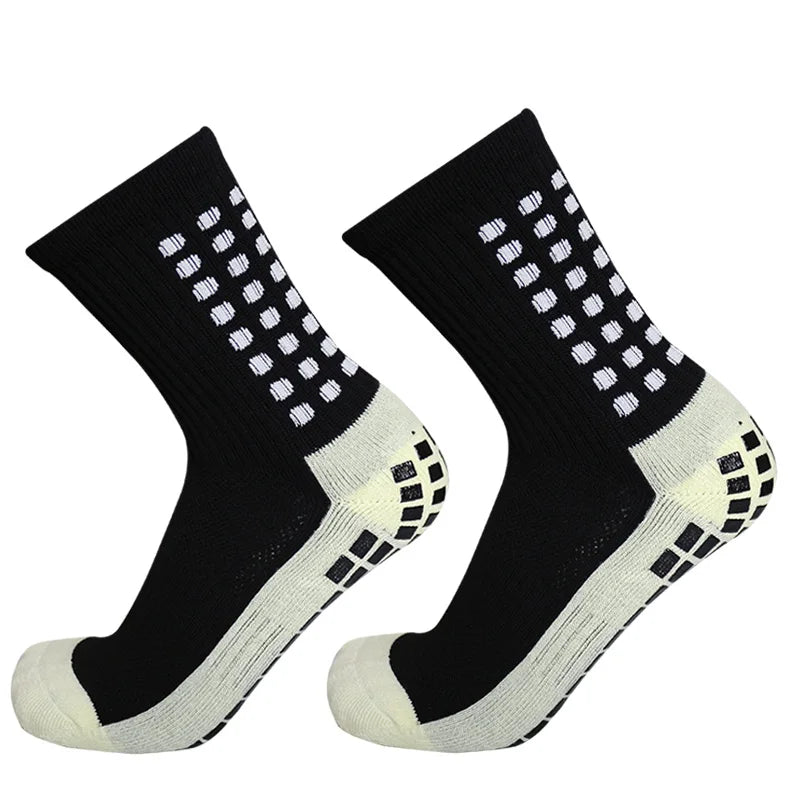 New Football Socks Men and Women Sports Socks Non-Slip Silicone Bottom Soccer Basketball Grip Socks