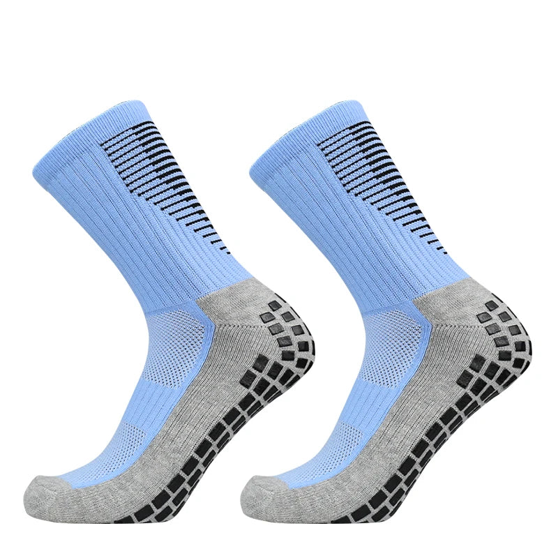 New Football Socks Men and Women Sports Socks Non-Slip Silicone Bottom Soccer Basketball Grip Socks