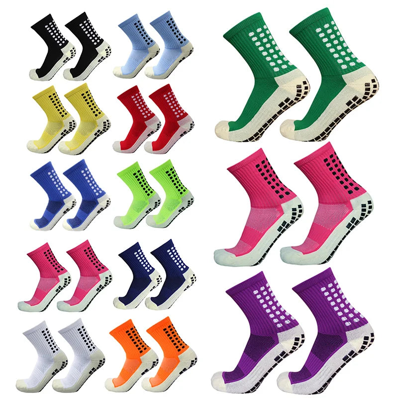 New Football Socks Men and Women Sports Socks Non-Slip Silicone Bottom Soccer Basketball Grip Socks