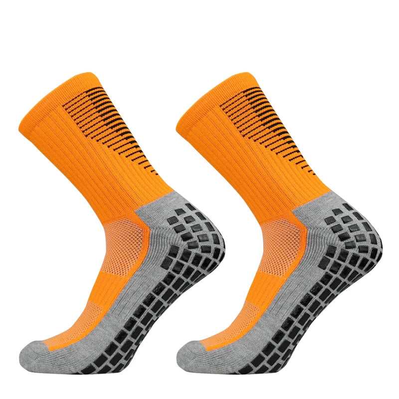 New Football Socks Men and Women Sports Socks Non-Slip Silicone Bottom Soccer Basketball Grip Socks